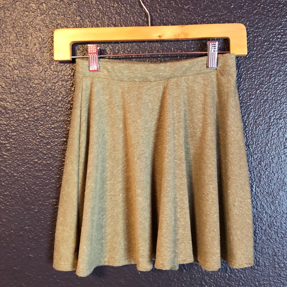 Army Green Skater Skirt